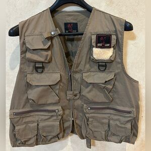 Eagle Claw vintage Khaki Utility Vest with Multiple Pockets